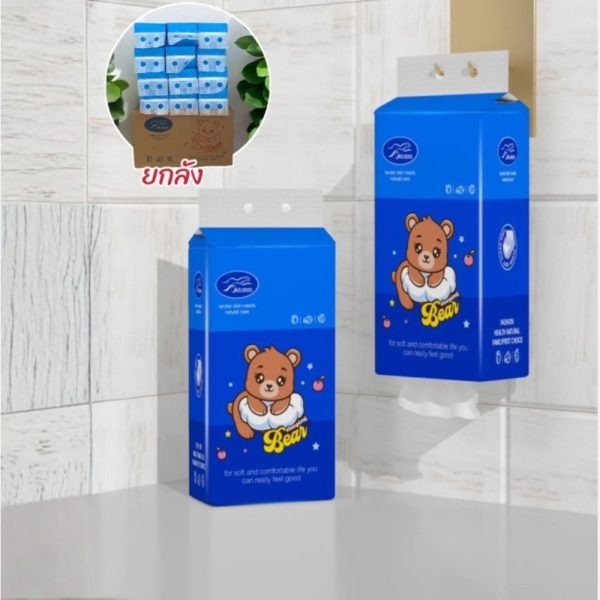 ทิชชู่แขวนหมีน้ำเงิน